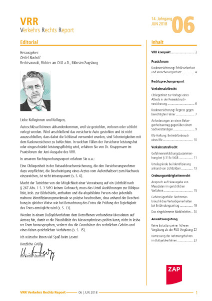 VRR - VerkehrsRechtsReport